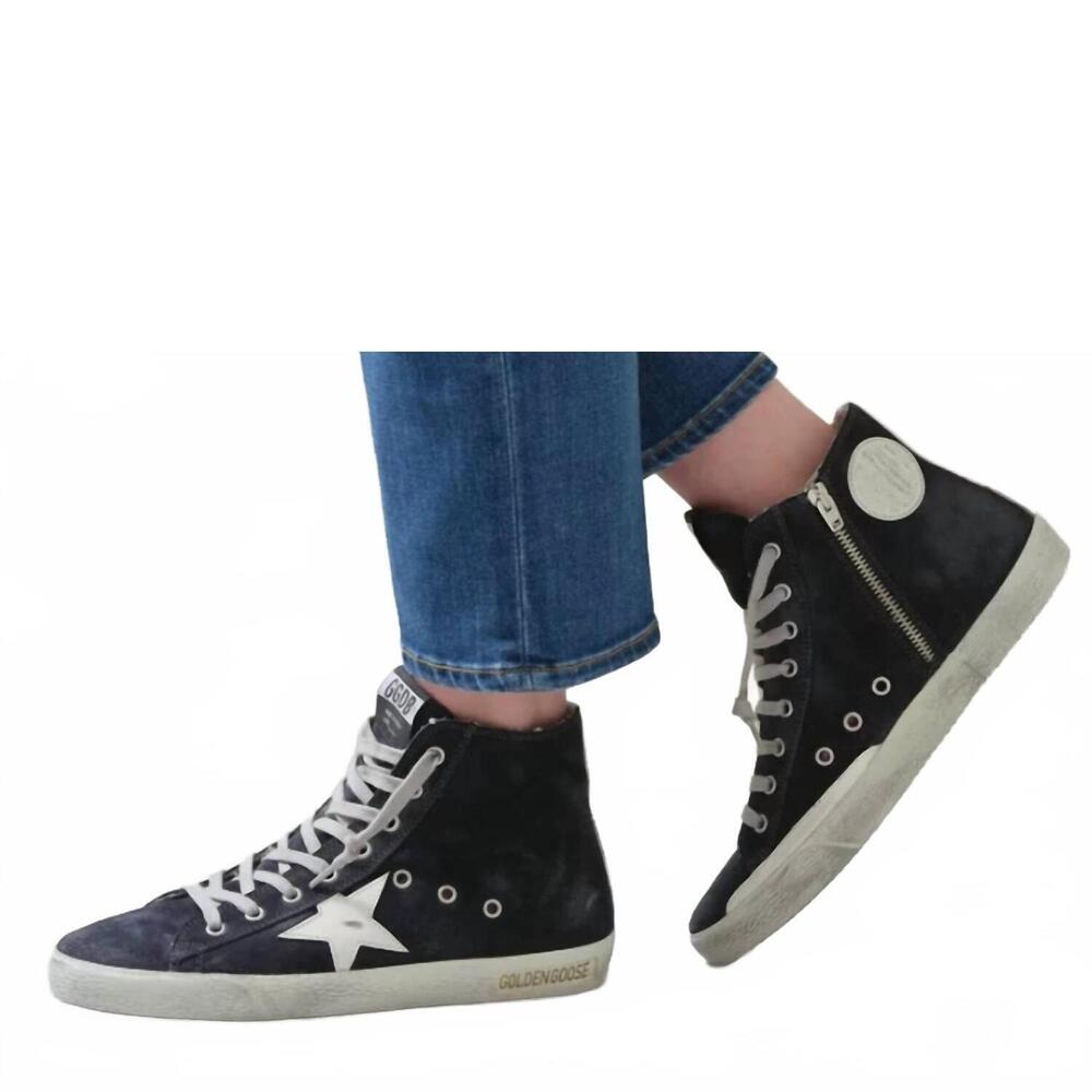 NEW GOLDEN GOOSE women's francy sneakers in night blue - Picture 3 of 3